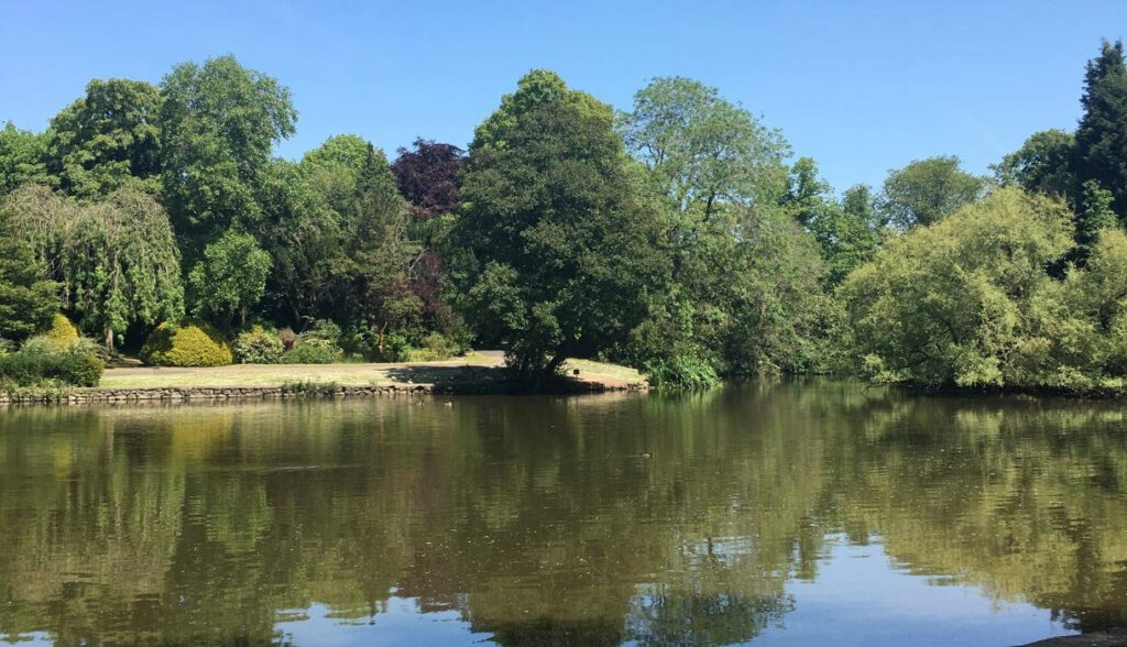 An image of Longton Park from the water.