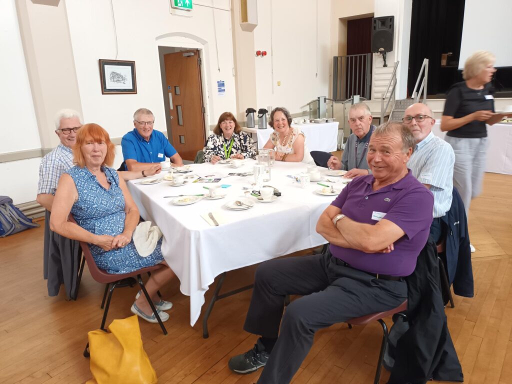 A group of people enjoying an NSCRP volunteer lunch