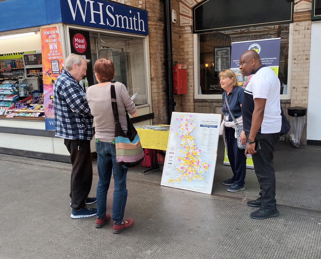 A group taking part in the NSCRP Treasure Map activity